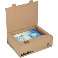 Caja plegable buzón m 336x251x110mm 168g marrón