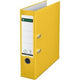 Ordner leitz 1010 plastic a4 318x285mm geel insteeketiket grijpgat