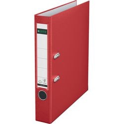Ordner leitz 1015 plastic width 5.2cm red insert label grip hole