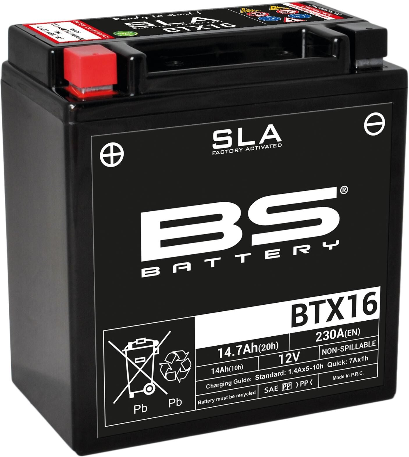 Bs-battery bs-batterij batterij btx16 btx16-bs . battery btx16 bs sla