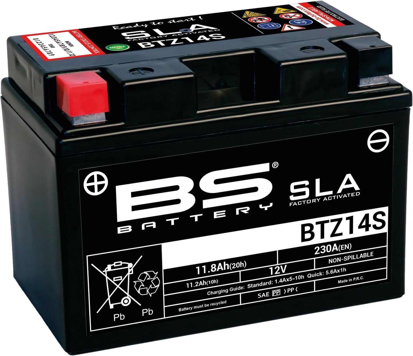 Batería BS batería BTZ14S BS SLA