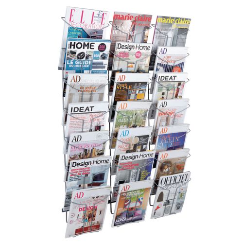 Portadepliant da muro Abi alba 21x a4 78x112x13cm grigio