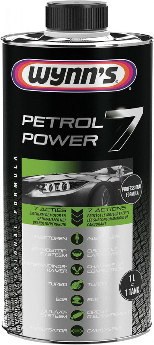 Wynn's gasolina gasolina power 7 - aditivo 7 en 1 con solución completa para motores de gasolina