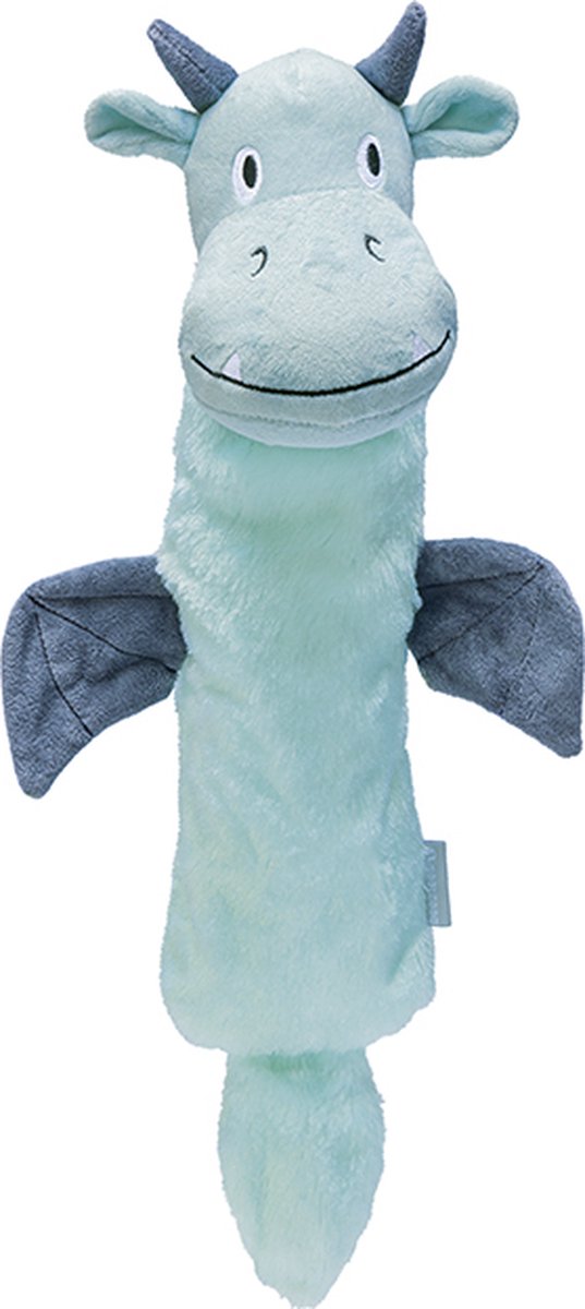 Beeztees Puppy Flatino Dragon Yi - Juguete para Cachorros - Peluche para Cachorros - Juguete para Perros - Verde - 45x24,5x6cm