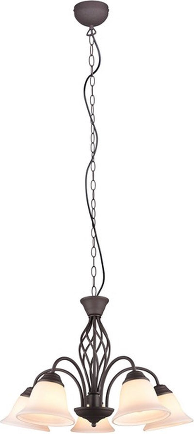 Trio rustica - lámpara de araña - color óxido - excl. 5x e14 3.5w - montaje en techo - la fuente de luz puede ser reemplazada por el usuario final