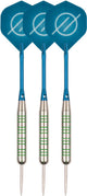 Faver dartpijlenset compleet - reserve shafts - nikkel silver - metalic - blauw - 19 gram