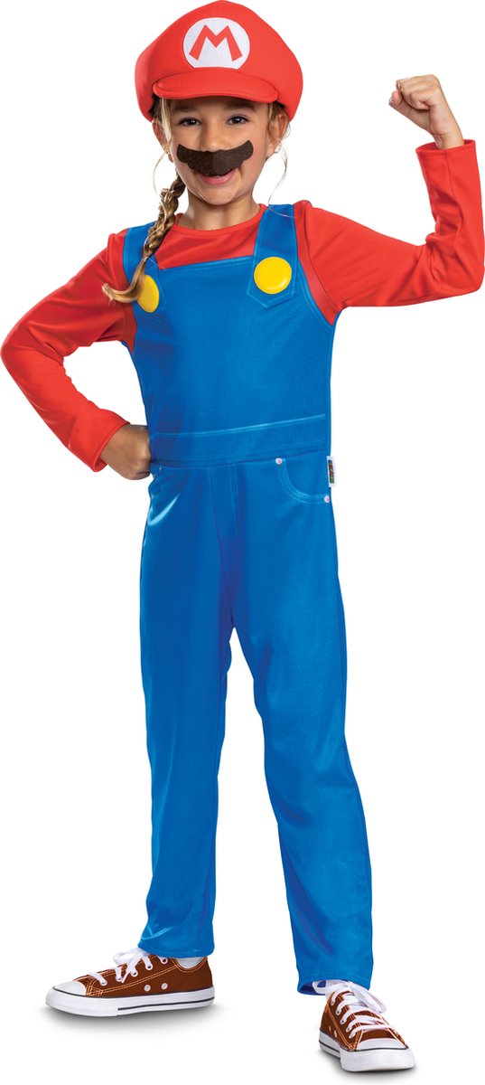 Disguise nintendo - super mario bros, mario elevated fancy aankleden, maat xs (3t-4t jaar), kind