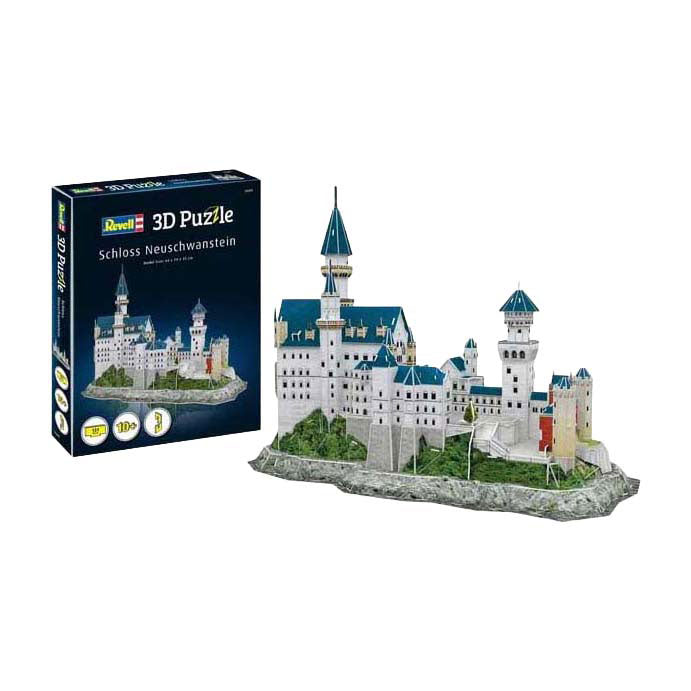 Kit de construcción de rompecabezas 3D Revell Castillo de Neuschwanstein - 121 piezas.