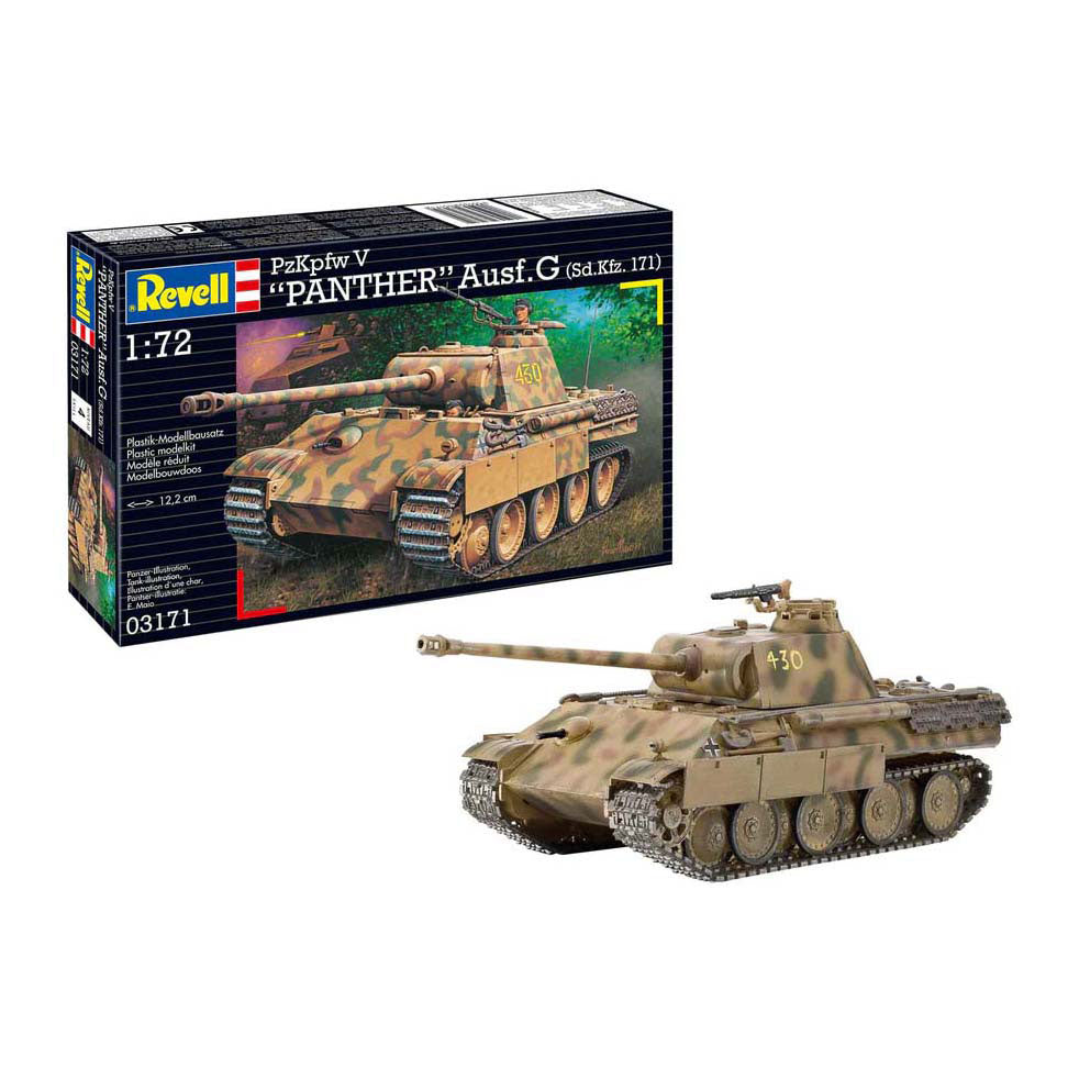 Maqueta Revell - pantera ausf.g 1:72 - 124 piezas.