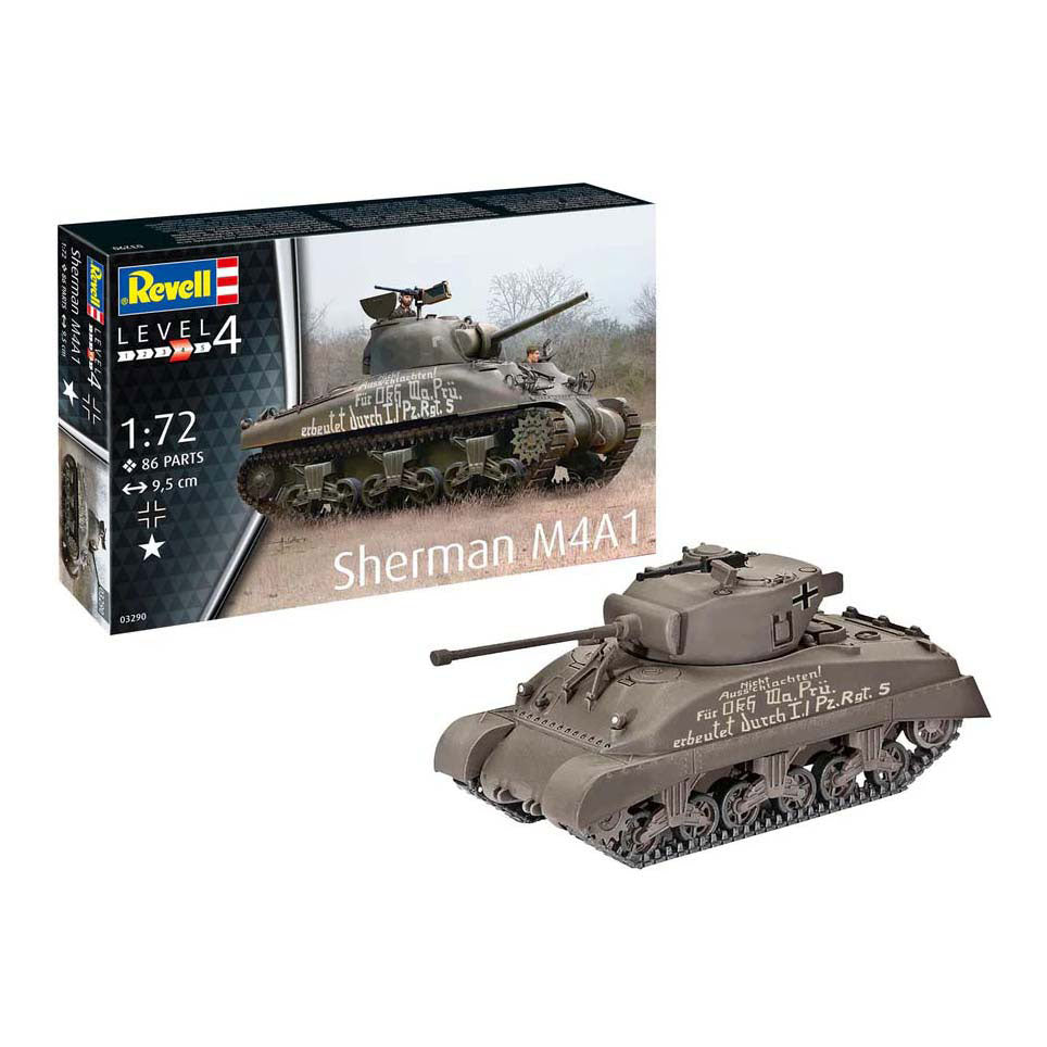 Kit modello Revell - sherman m4a1 1:72 - 86 pz.