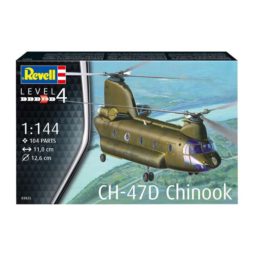 Maqueta Revell - ch-47d chinook 1:144 - 104 piezas.