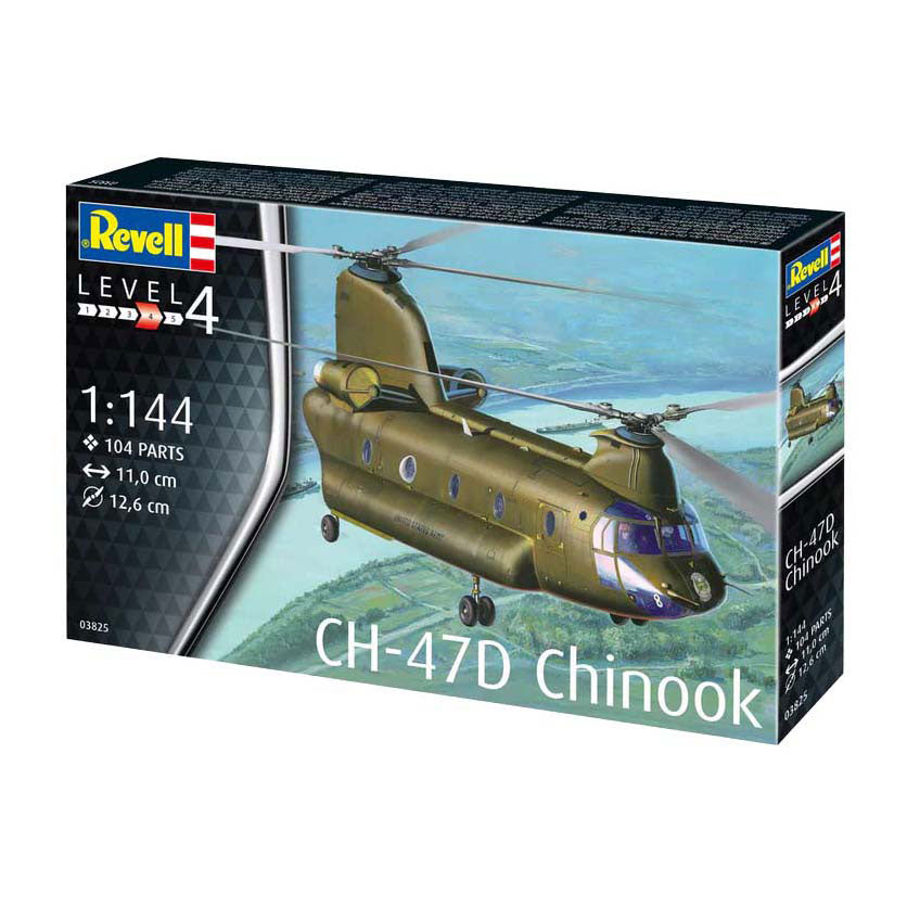 Maqueta Revell - ch-47d chinook 1:144 - 104 piezas.