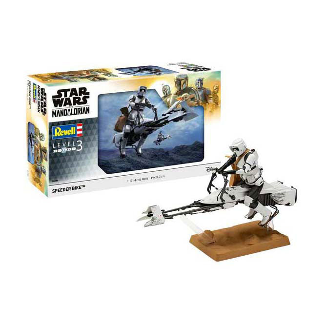 Maqueta Revell star wars - speeder bike the mandalorian 1:12 - 102 uds.