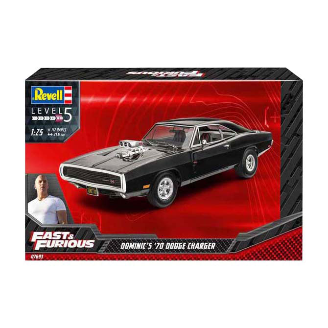 Maqueta revell rapido y furioso - dominics 1970 dodge charger 1:25 - 117pzs.
