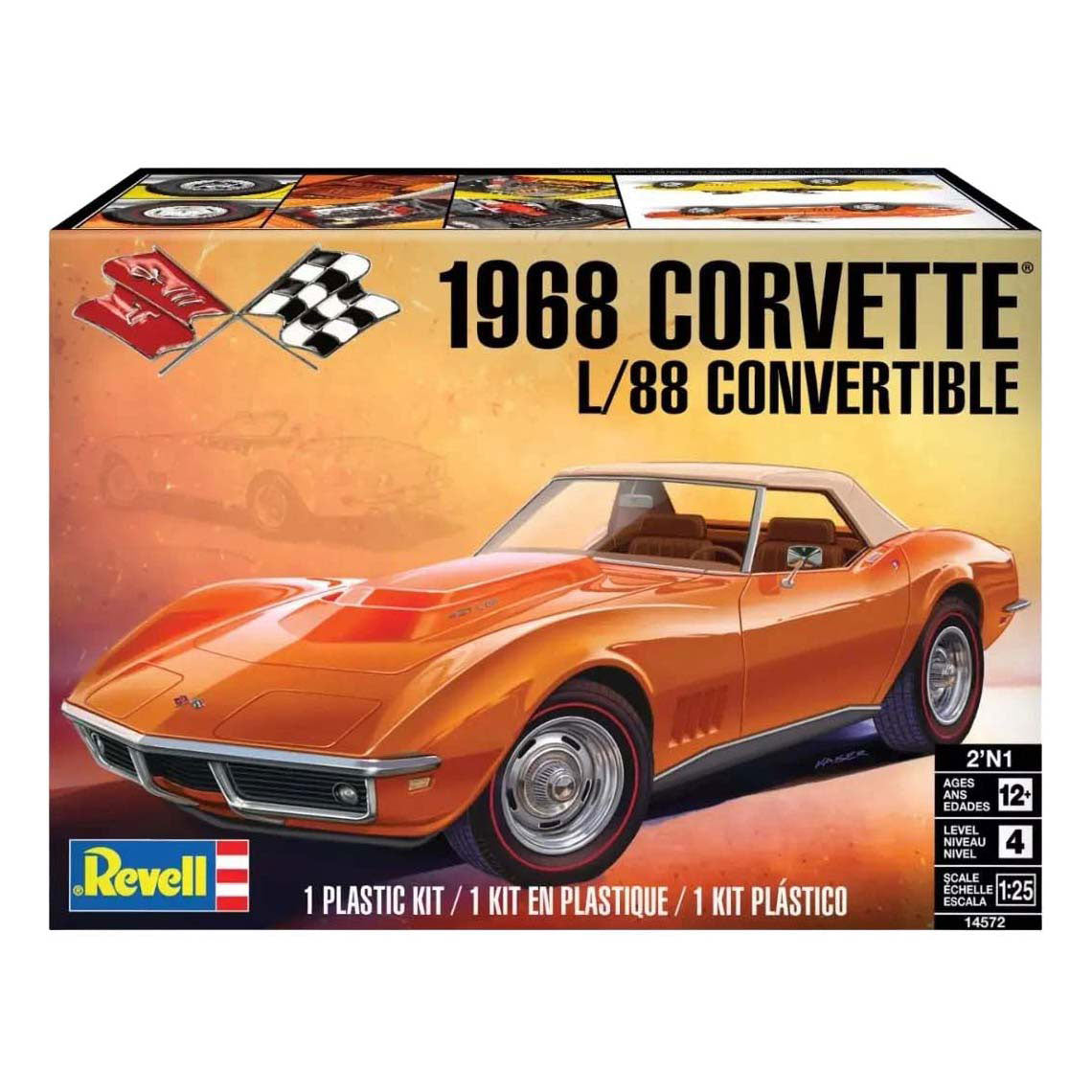 Kit modello Revell - Corvette l-88 roadster del '68 1:24