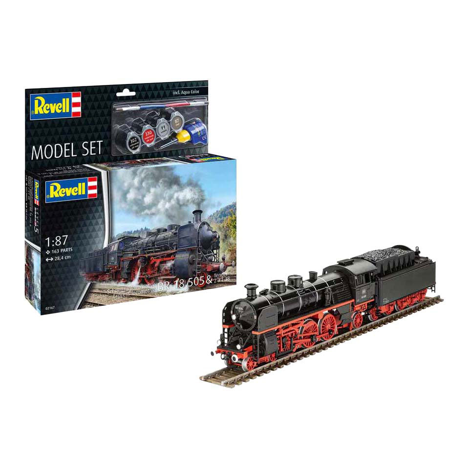 Maqueta Revell - schnellzulokomotive br18505 con ténder 1:87 - 163 piezas.
