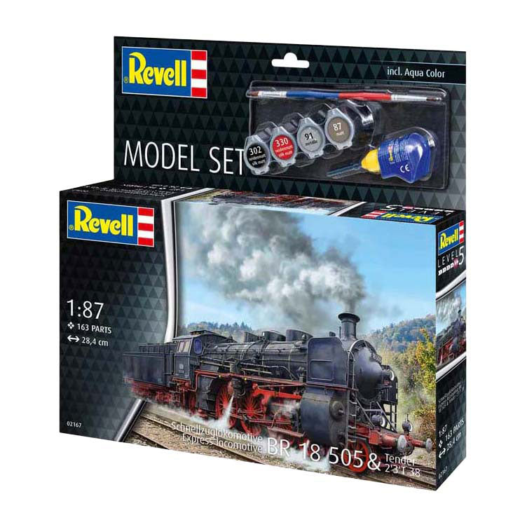 Maqueta Revell - schnellzulokomotive br18505 con ténder 1:87 - 163 piezas.