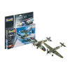Kit di modellismo Revell - set da combattimento bf109g-10 spitfire mk.v 1:72 - 76 parti. - incl. colori base della vernice aqua color