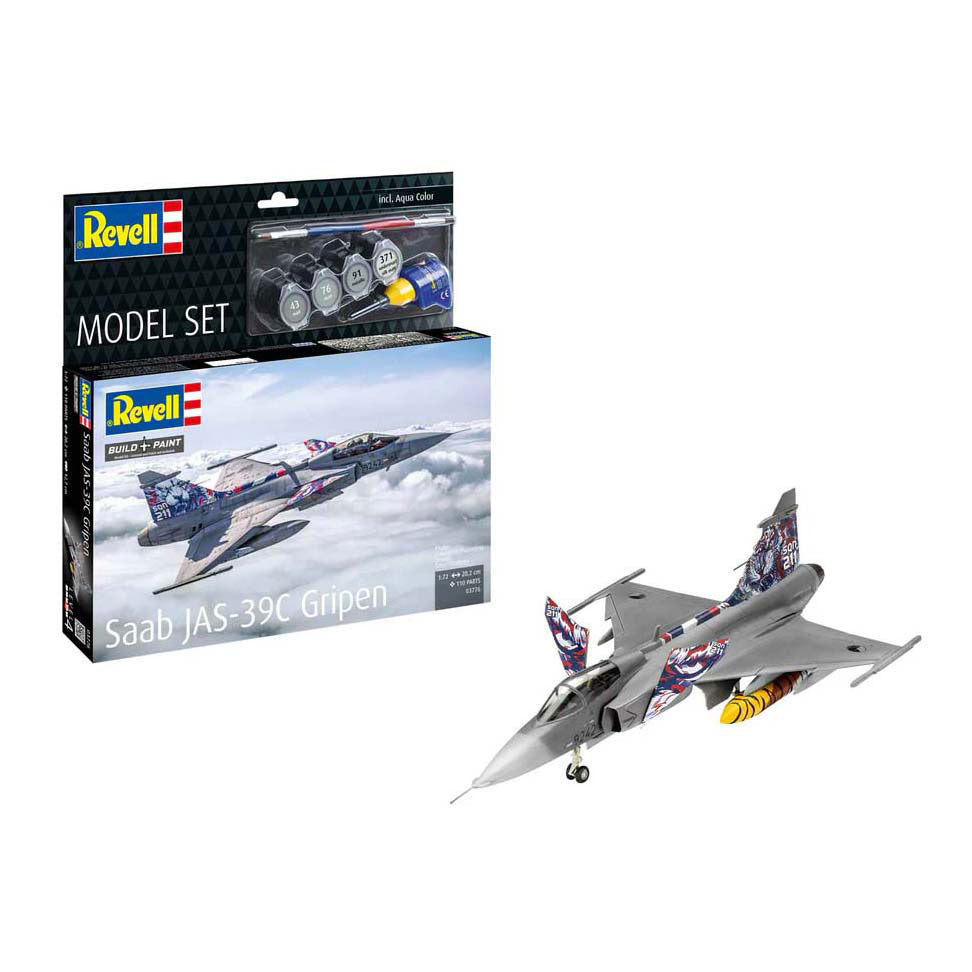 Maqueta Revell - saab jas-39c gripen 1:72 - 110 piezas.