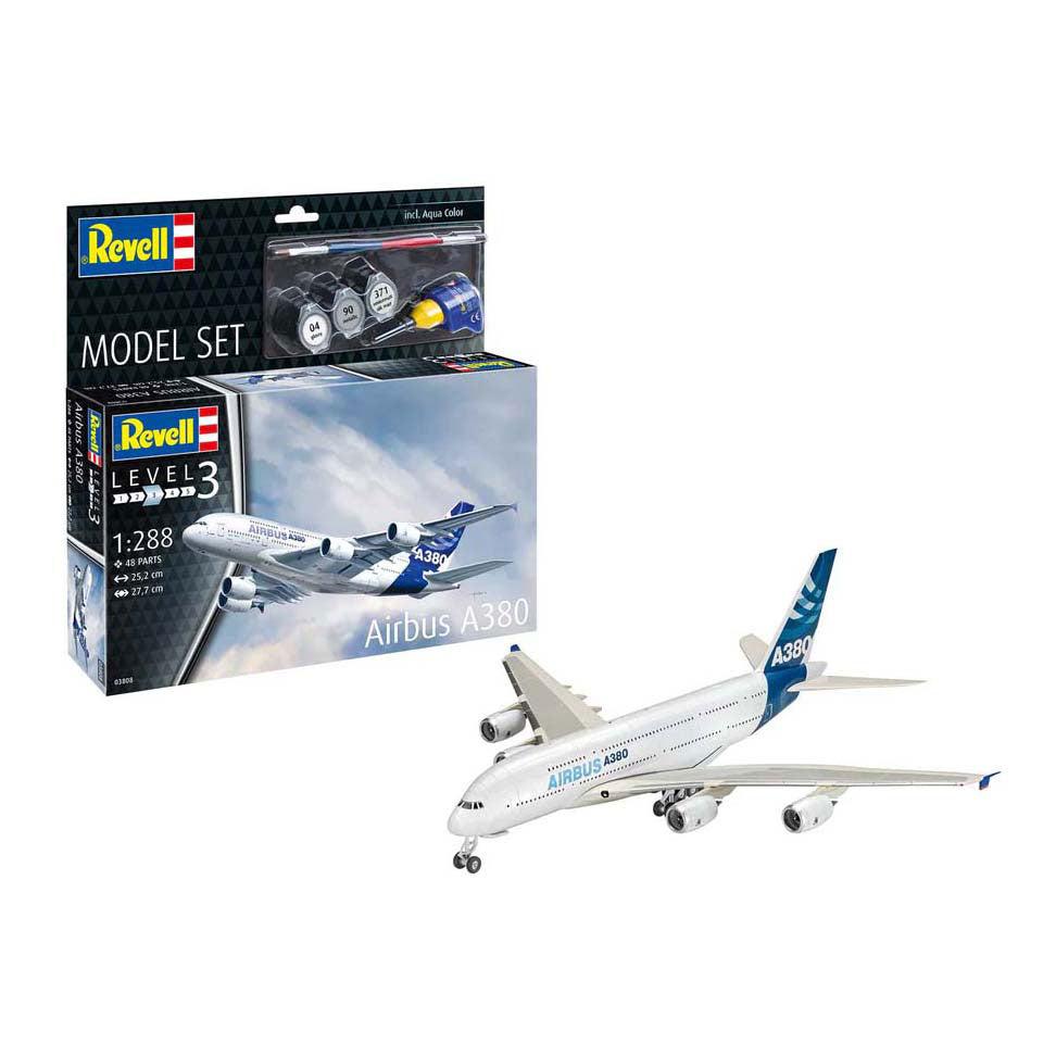 Kit modello Revell - Airbus A380 1:288 - 48 pezzi.