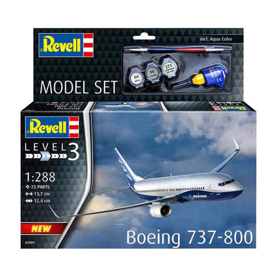 Revell model kit - boeing 737-800 1:288 - 25 pcs.