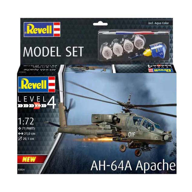 Maqueta Revell - ah-64a apache 1:72 - 71 piezas.