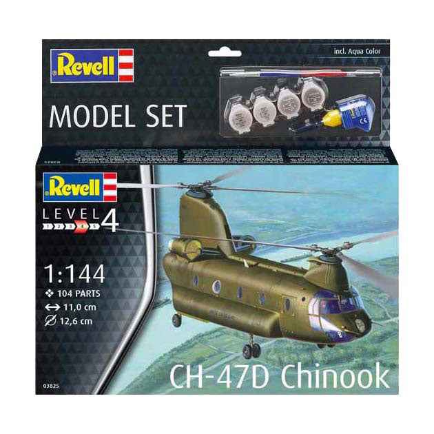 Kit modello Revell - ch-47d chinook 1:144 - 104 pz.