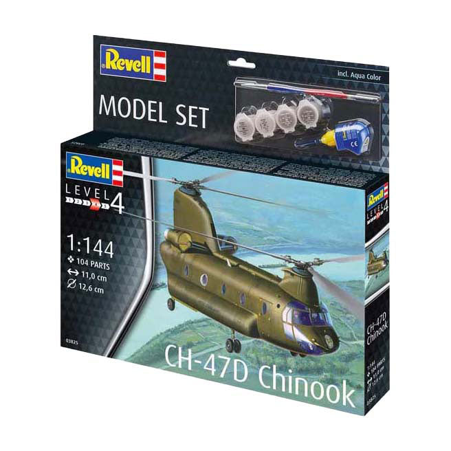 Kit modello Revell - ch-47d chinook 1:144 - 104 pz.