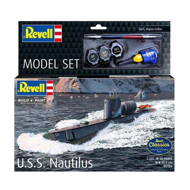 Kit modello Revell - u.s.s. nautilus 1:305 - 30pz.
