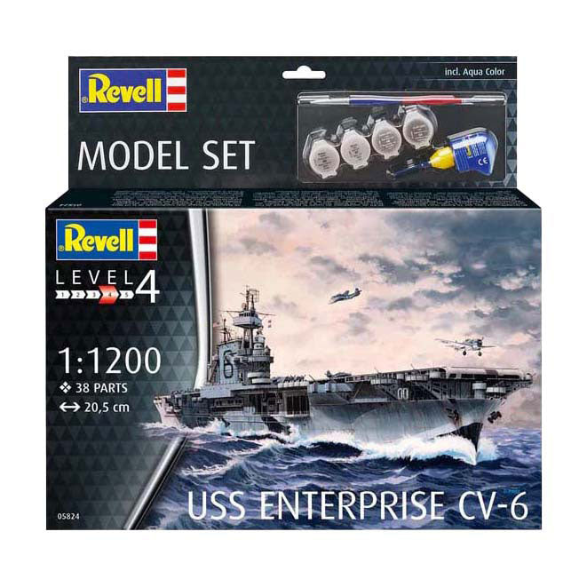 Kit modello Revell - uss enterprise cv-6 1:1200 - 38 pz.
