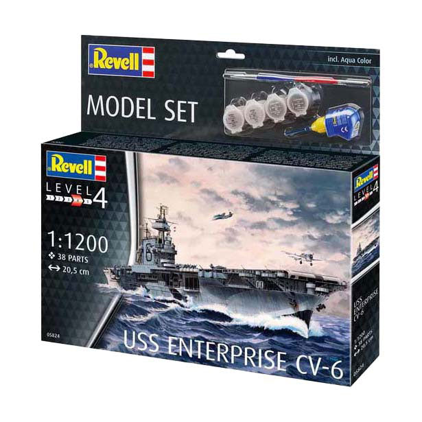 Kit modello Revell - uss enterprise cv-6 1:1200 - 38 pz.
