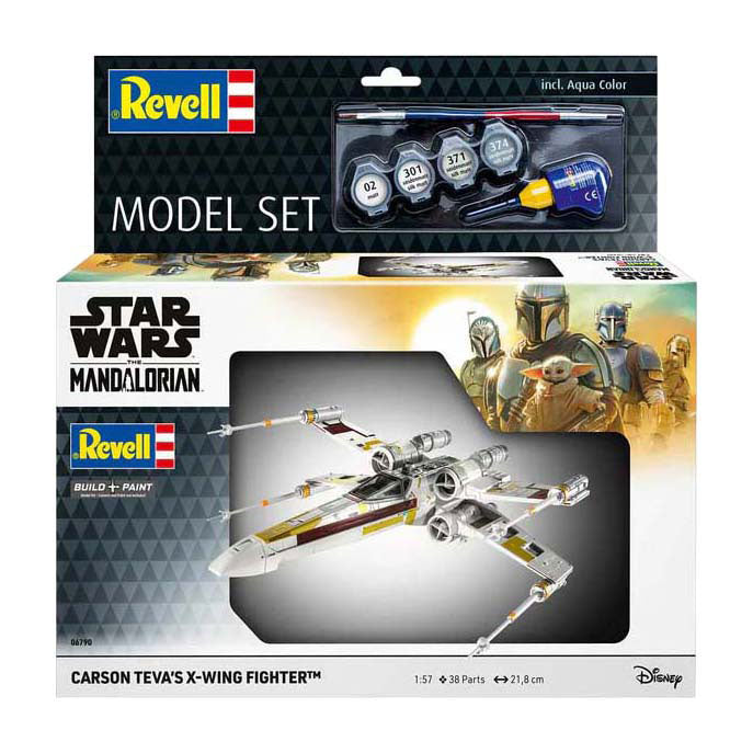Kit modello Revell - il mandalorian: x-wing di carson tevi 1:57 - 38 pz.