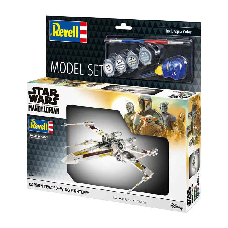 Kit modello Revell - il mandalorian: x-wing di carson tevi 1:57 - 38 pz.