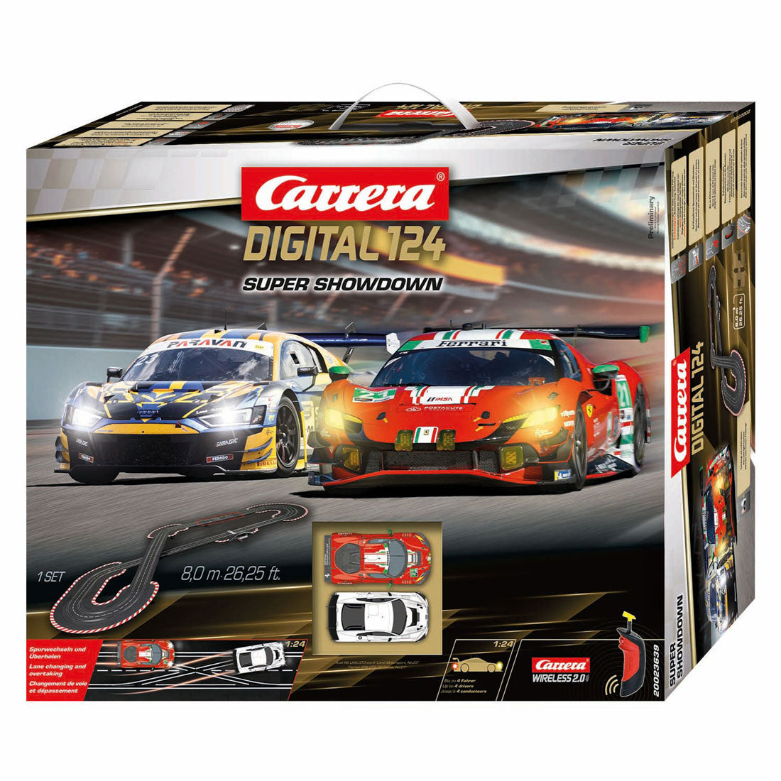 Pista da corsa digitale Carrera 1:24 con 2 auto da corsa