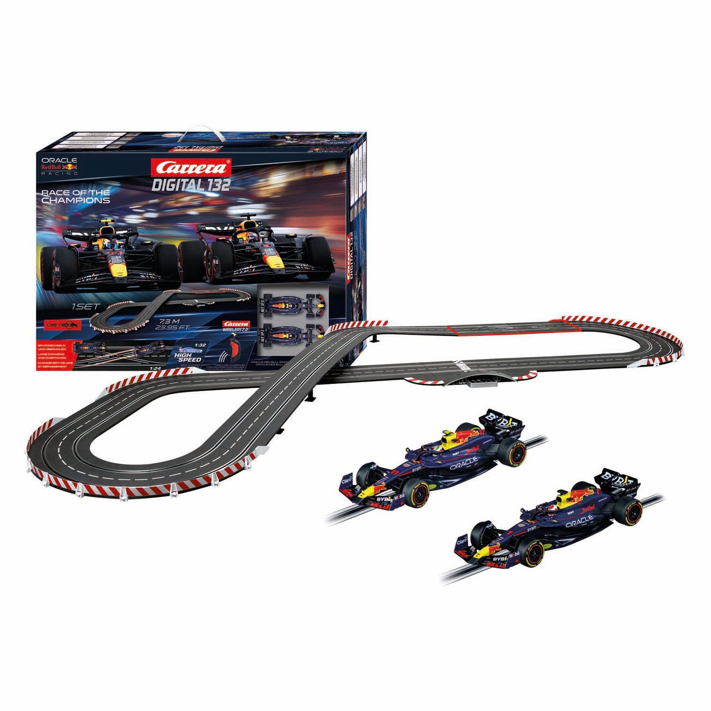 Carrera carrera de campeones - pista de carreras digital 132 - rb20 m. verstappen s. pérez