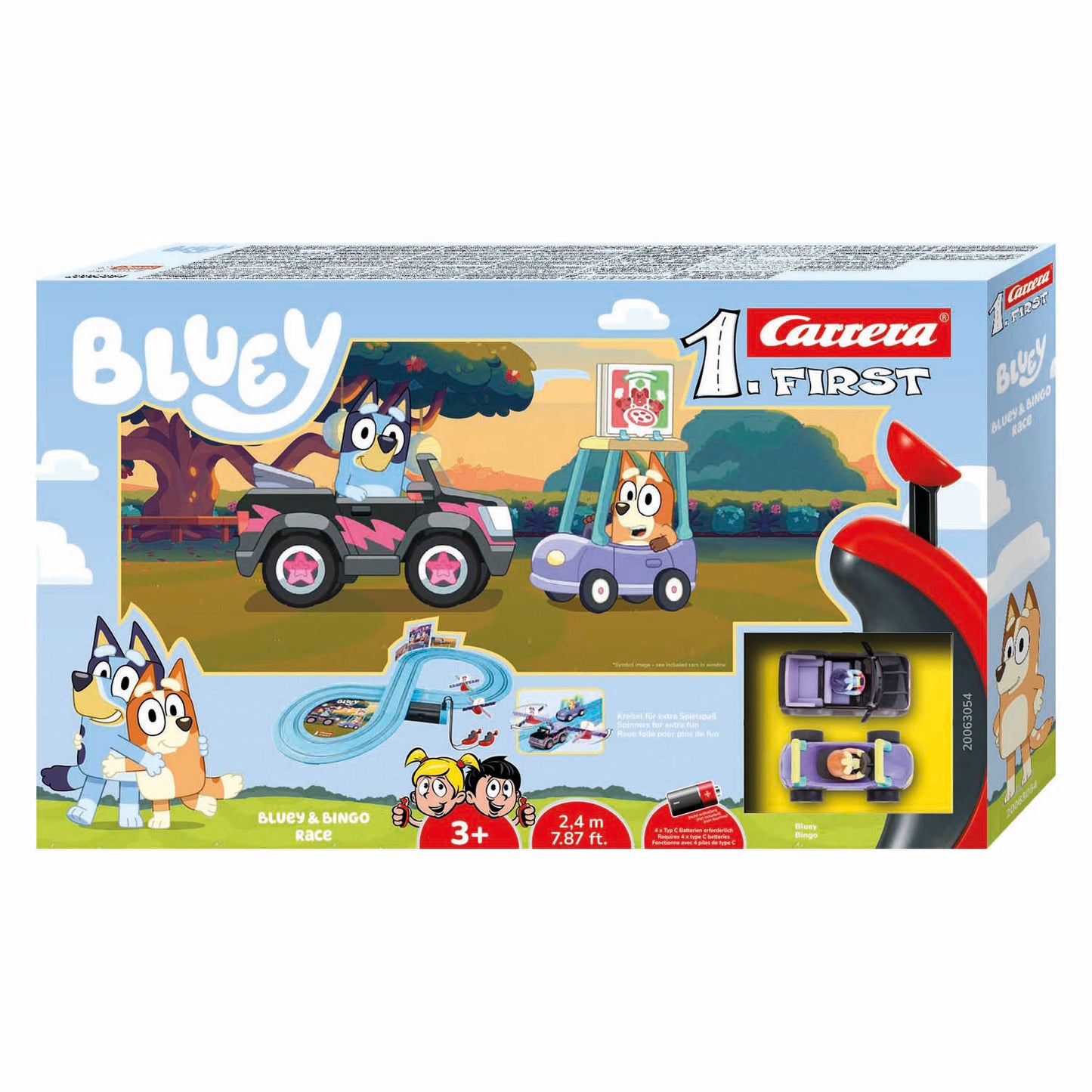 Carrera primera pista de carreras - carrera de bingo azul 2,4 m