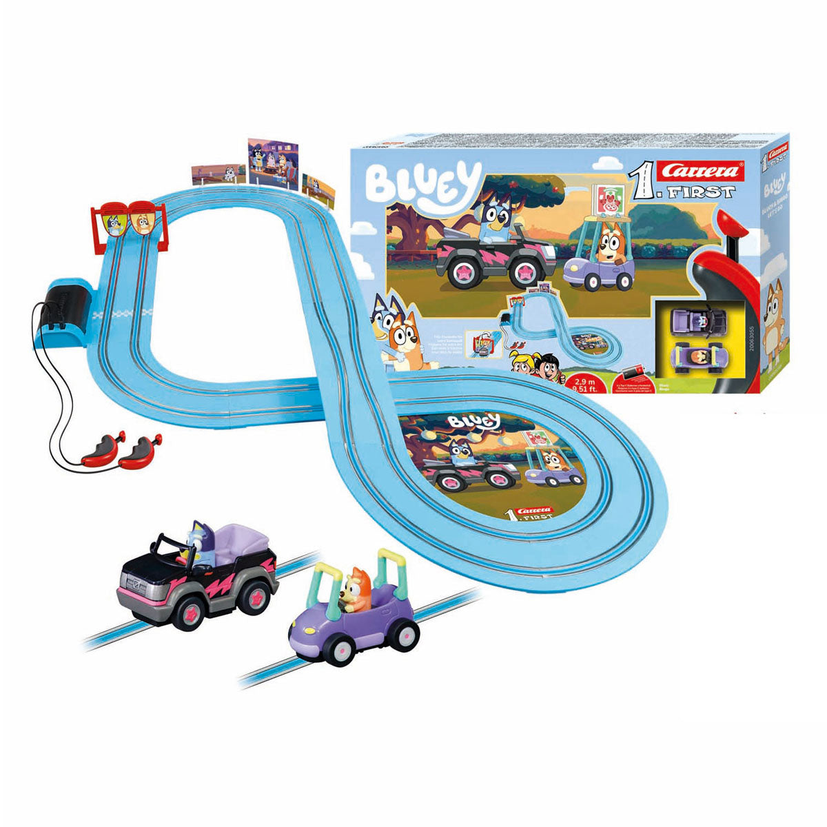Prima pista Carrera - Bluey contro bingo andiamo a 2,9 m
