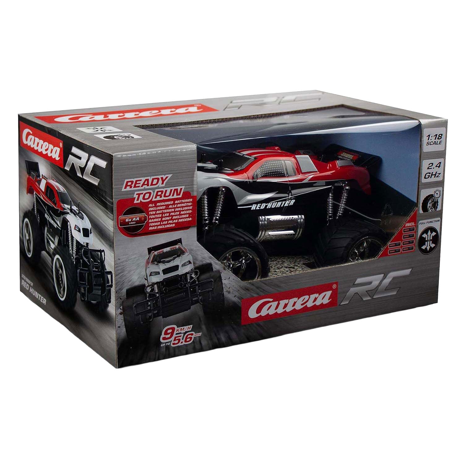 Carrera rc 2.4ghz cazador rojo x - 1:18
