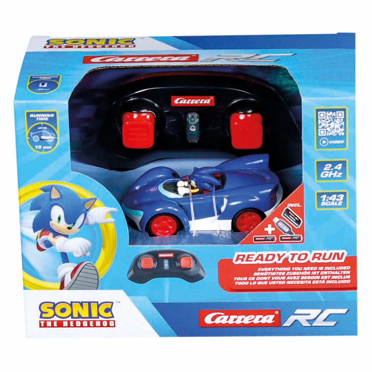 Carrera equipo sonic racing mini rc - sonic 1:43