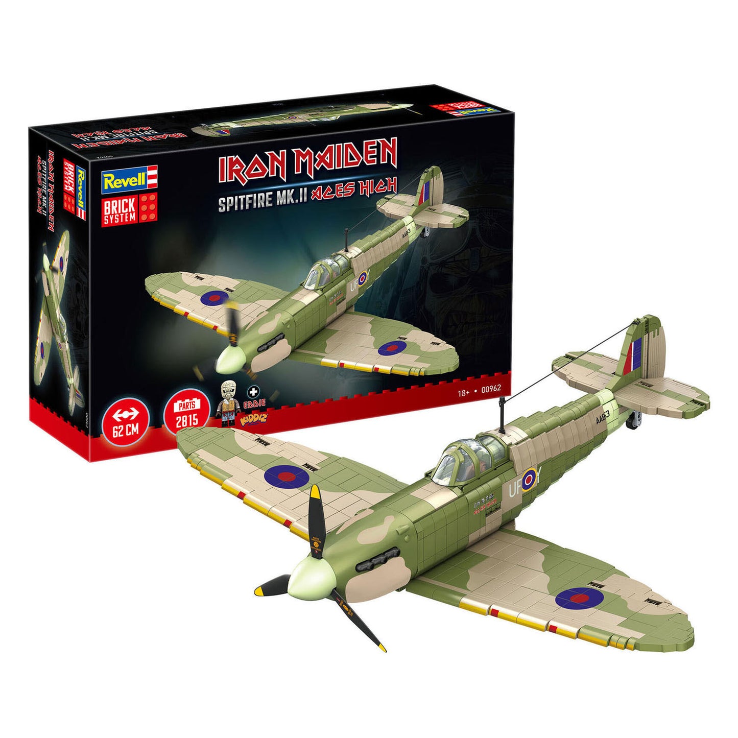 Revell Brick System Building Blocks Iron Maiden Spitfire MK.II Aces High 1:18 - 2802 pezzi.