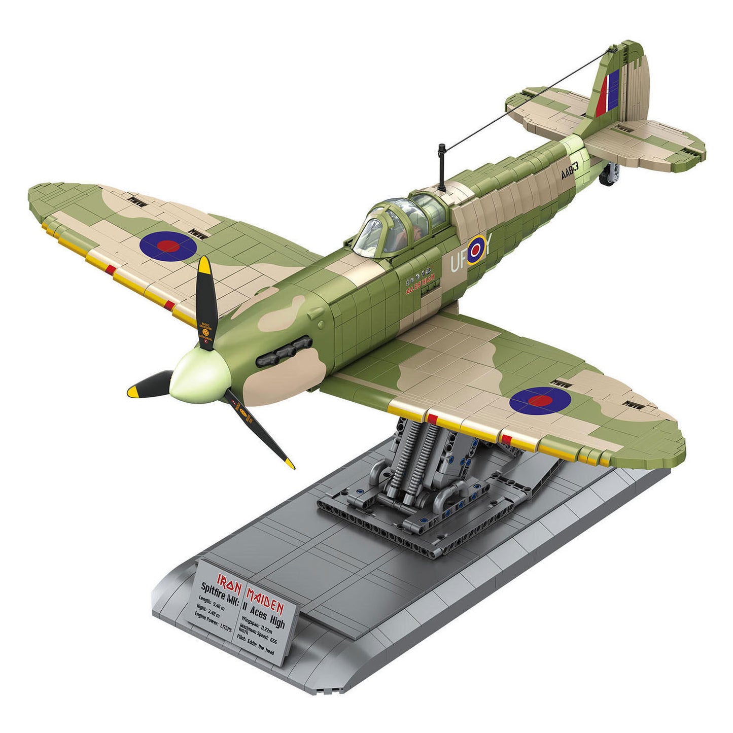 Revell Brick System Building Blocks Iron Maiden Spitfire MK.II Aces High 1:18 - 2802 pezzi.