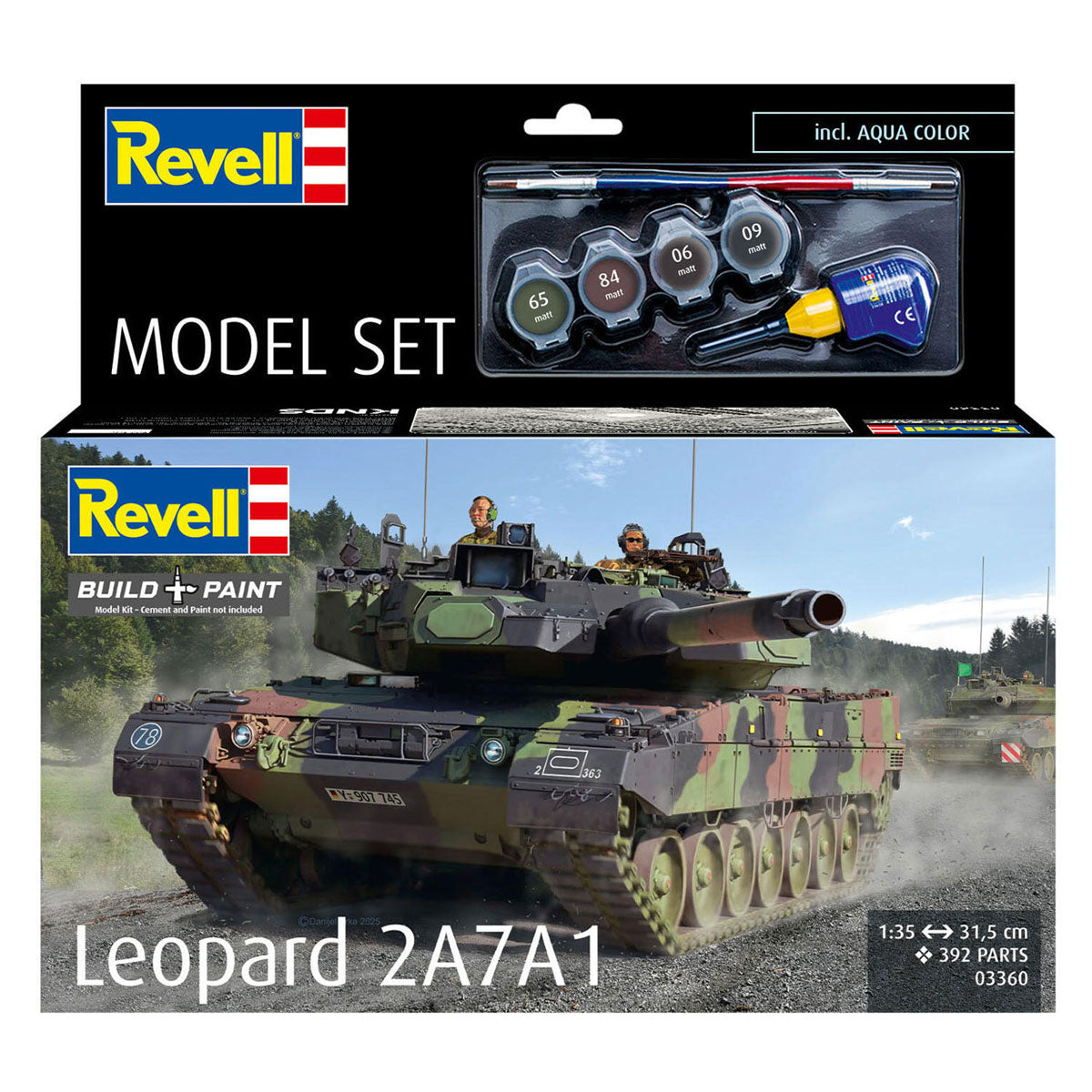 Kit modello Revell leopard 2a7a1 1:35 - 392 parti.
