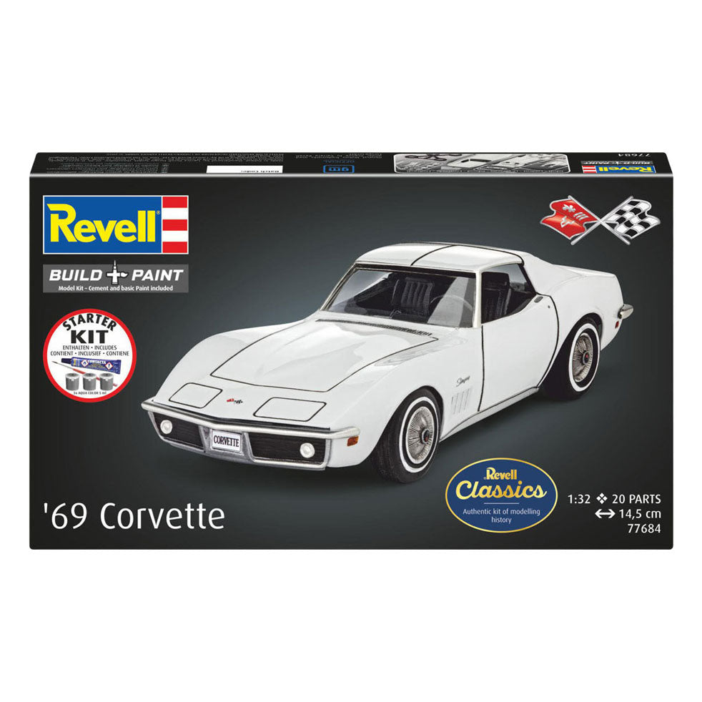 Revell model kit starter kit corvette c3 1:32 - 20 pezzi.
