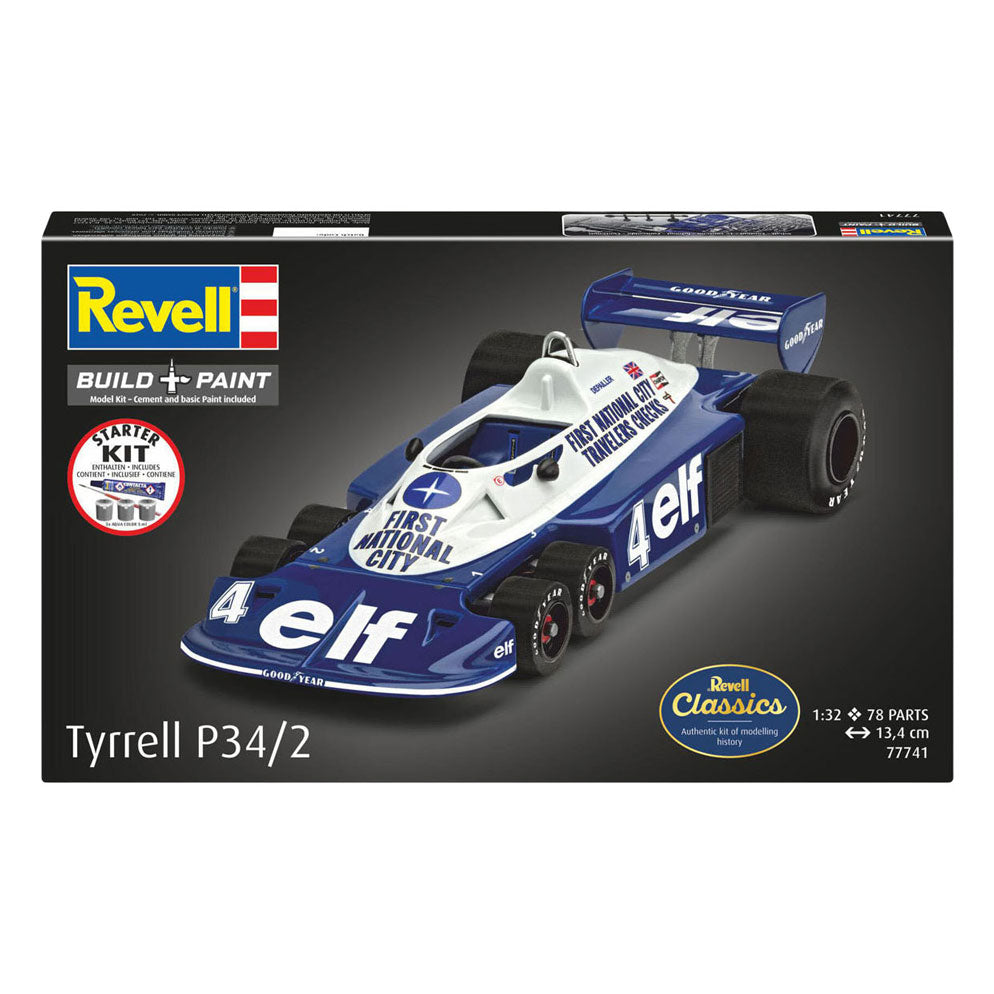 Revell model kit starter kit tyrrell p34 2 6 ruote 1:32 - 105 pz.