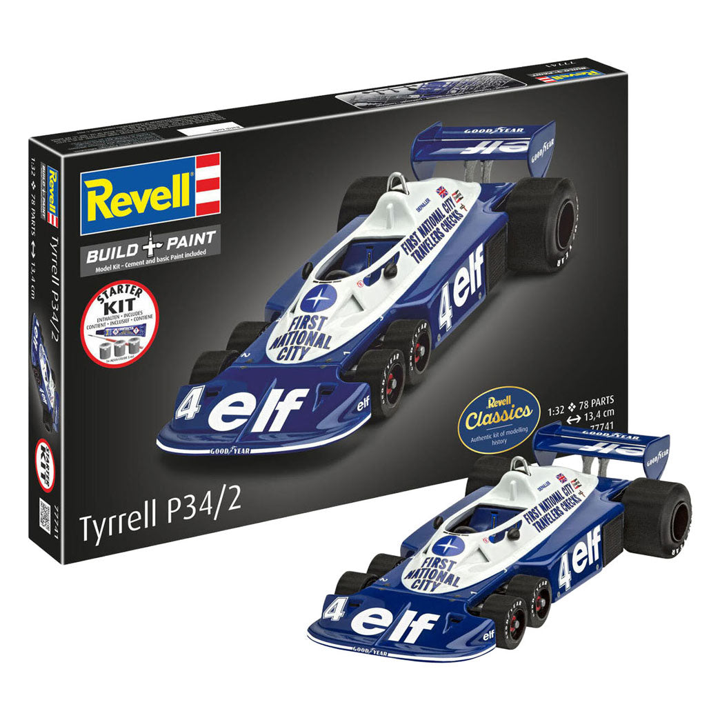 Revell model kit starter kit tyrrell p34 2 6 ruote 1:32 - 105 pz.