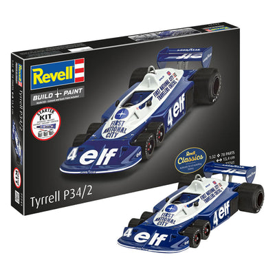 Revell model kit starter kit tyrrell p34 2 6 ruote 1:32 - 105 pz.