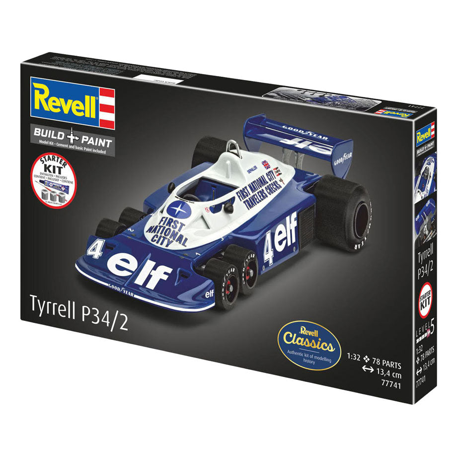 Revell model kit starter kit tyrrell p34 2 6 ruote 1:32 - 105 pz.