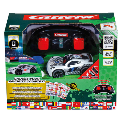Carrera rc 2.4ghz mini rc blanco - campeonato del mundo - 1:43