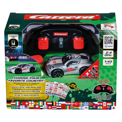 Carrera rc 2.4ghz mini rc gris - campeonato del mundo - 1:43