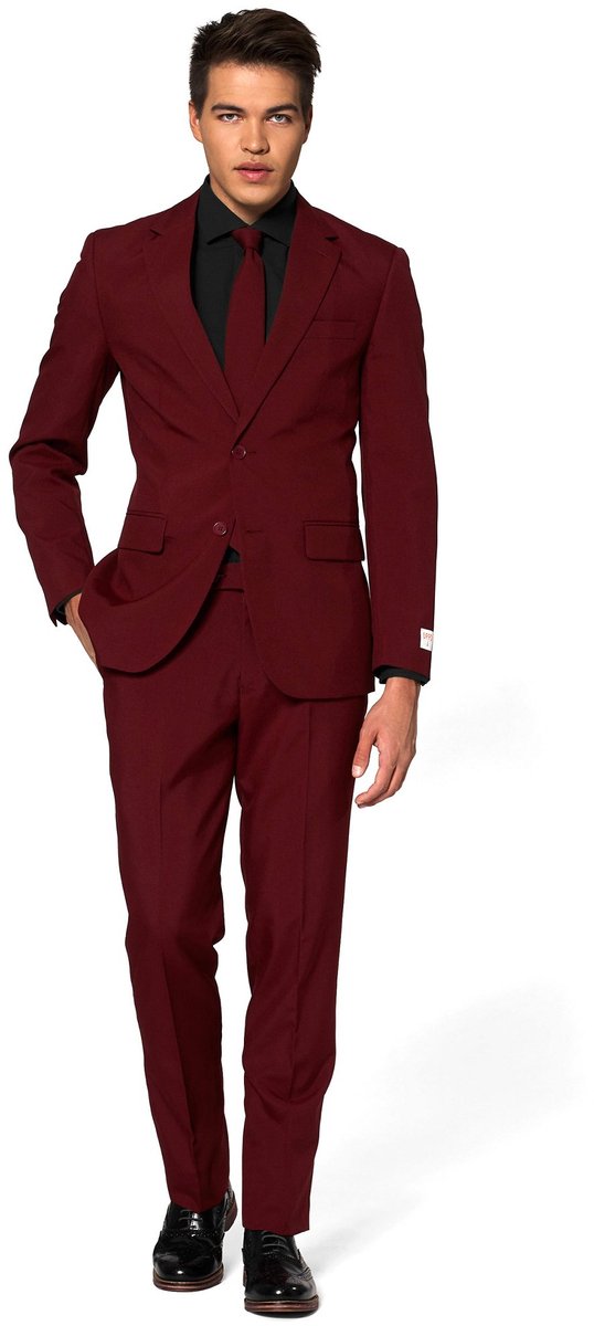 Opposuits blazing burgundy - heren pak - bordeaux rood - maat 54